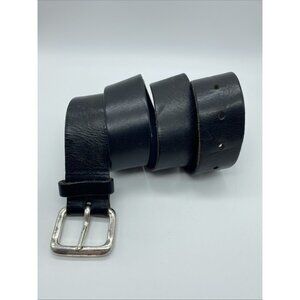 Express Black Genuine Leather Belt Men's Size M Made in USA